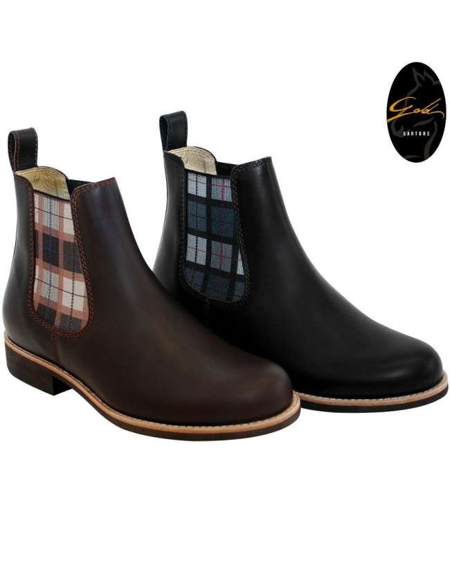 STIVALETTI DA EQUITAZIONE PELLE GOLD