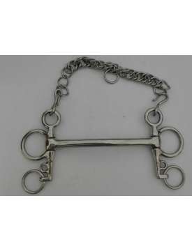 PELHAM INOX INTERO ASTA CORTA CANNONE PIENO DA 12MM-7145
