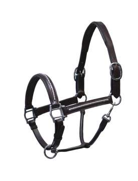 CAPEZZA IN CUOIO DOPPIA REGOLAZIONE E CLINCHER NICHELATO-7466
