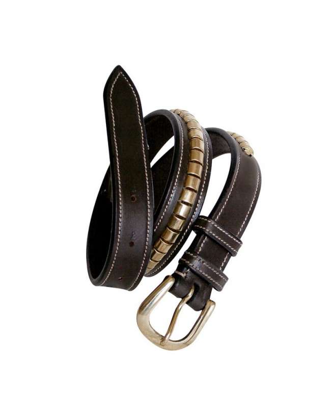 CINTURA IN CUOIO CON CLINCHER OTTONE