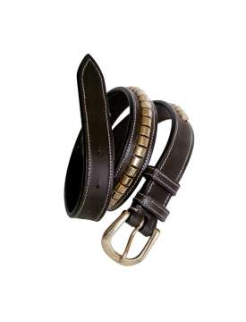 CINTURA IN CUOIO CON CLINCHER OTTONE RIFINITURE ECCELLENTI-7509