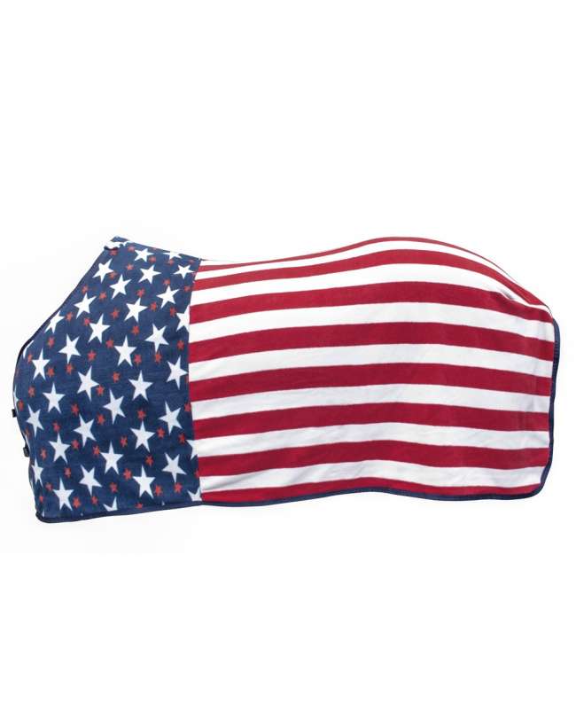 COPERTA PER CAVALLI IN PILE COLORI BANDIERA AMERICANA