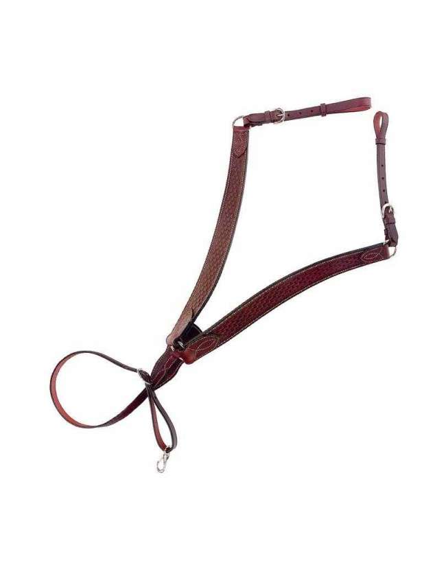 PETTORALE WESTERN SARTORE IN CUOIO ECONOMICO E CON LAVOARZIO PETTORALE WESTERN IN CUOIO CON LAVORAZIONE BASKET LINEA ECONOMICA