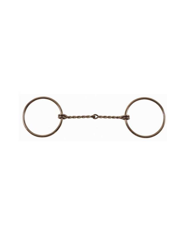 FILETTO WESTERN MODELLO A TORCIGLIONE SOTTILE CON ANELLI INO FILETTO WESTERN A TORCIGLIONE SOTTILE INOX