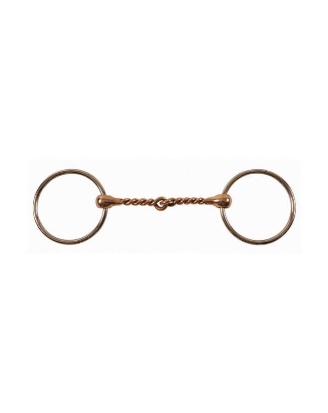 FILETTO WESTERN REALIZZATO CON ANELLI INOX E IMBOCCATURA A T FILETTO WESTERN TORCIGLIONE IN RAME GROSSO