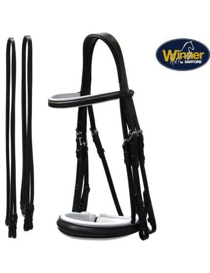 BRIGLIA DA DRESSAGE IN CUOIO ITALIANO PREGIATO LINEA WINNER SARTORE