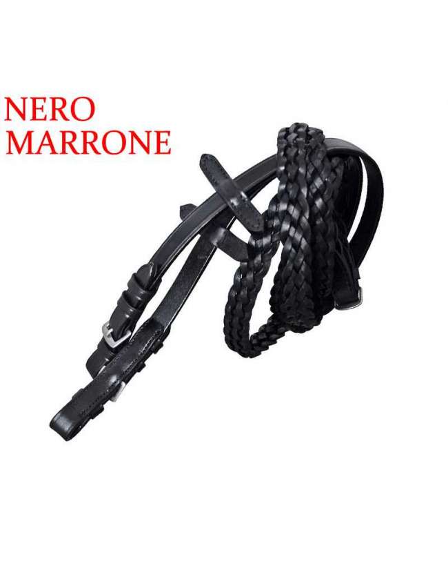 REDINI IN CUOIO INTRECCIATO EQUITAZIONE