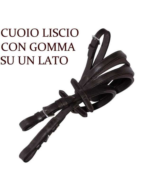 REDINI PER CAVALLI SU UN LATO IN CUOIO E ALTRO LATO GOMMA