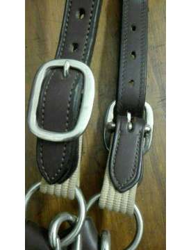 CAVEZZA IN CUOIO E NYLON SOMMER FIBBIE INOX-8314