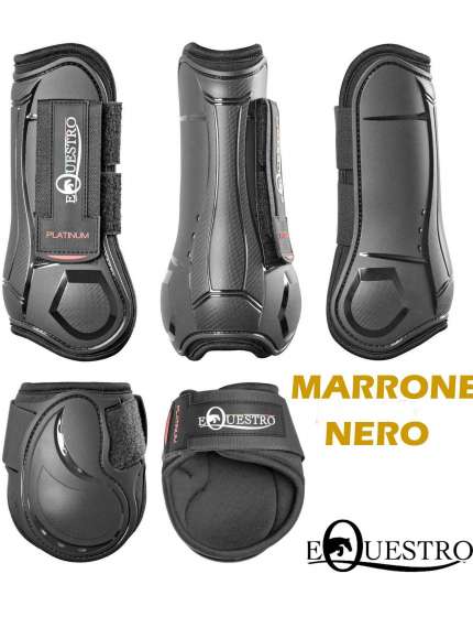 PARATENDINI E PARANOCCHE EQUESTRO SET DA 4 CON CHIUSURA VELCRO A STRAPPO