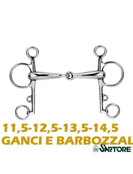 PELHAM IN ACCIAIO INOX CANNONE VUOTO DA 20MM