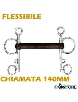 PELHAM INOX CON CANNONE IN GOMMA FLESSIBILE-8477