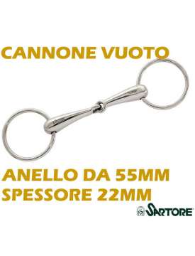 FILETTO AD ANELLI INOX VUOTO CANNONE DA 22MM-8488