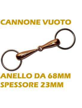 FILETTO AD ANELLI INOX CON CANNONE IN RAME VUOTO DA 23MM-8494