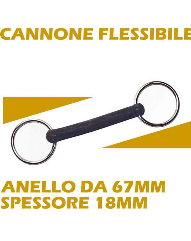 filetto per cavalli in gomma flessibile