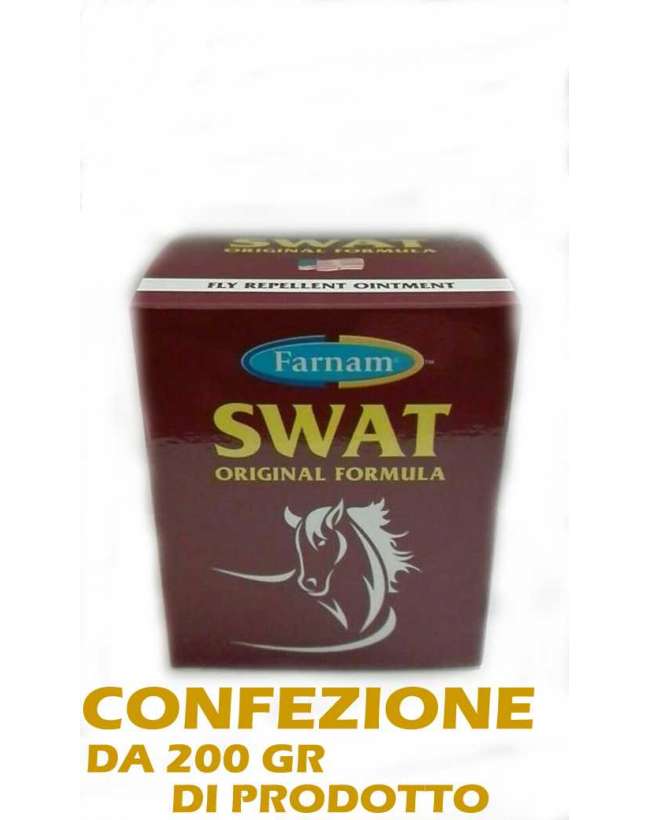 Swat 200 gr Unguento insettorepellente per cavalli.Studiato SWAT CREMA REPELLENTE ROSA DA APPLICARE SULLE FERITE