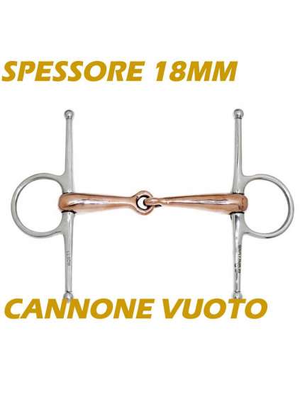 FILETTO PER CAVALLO AD ASTE IN RAME VUOTO