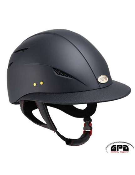 CASCO PER EQUITAZIONE GPA LITTLE LADY VISIERA PELLE