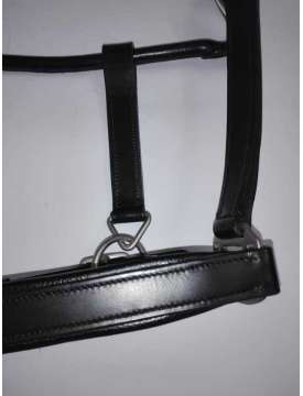 CAVEZZA IN CUOIO IMBOTTITA CON FIBBIE NICHELATE-9266