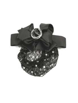 RETE PER CAPELLI CON FIOCCO E STRASS-9274