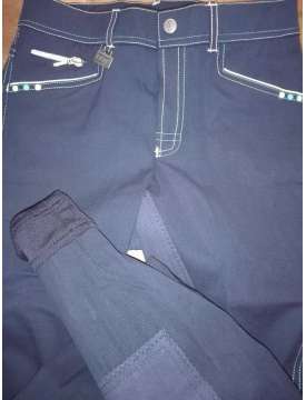 PANTALONI EQUITAZIONE MICROFIBRA PER RAGAZZA-9503