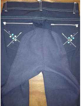 PANTALONI EQUITAZIONE MICROFIBRA PER RAGAZZA-9506