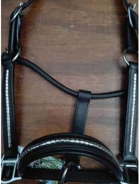 CAPEZZA IN CUOIO DOPPIA REGOLAZIONE E CLINCHER NICHELATO-9548