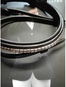 BRIGLIA INGLESE EQUESTRO CON CLINCHER ARGENTO-9586